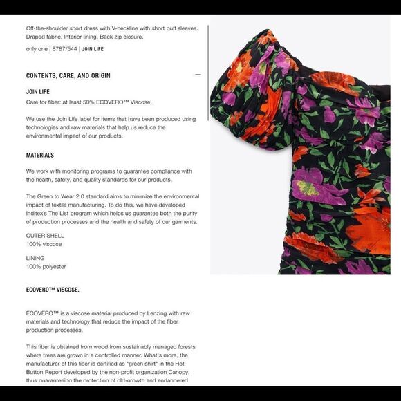 Zara purple red black off the shoulder puffsleeve mini dress Sz L NWT - Picture 6 of 11